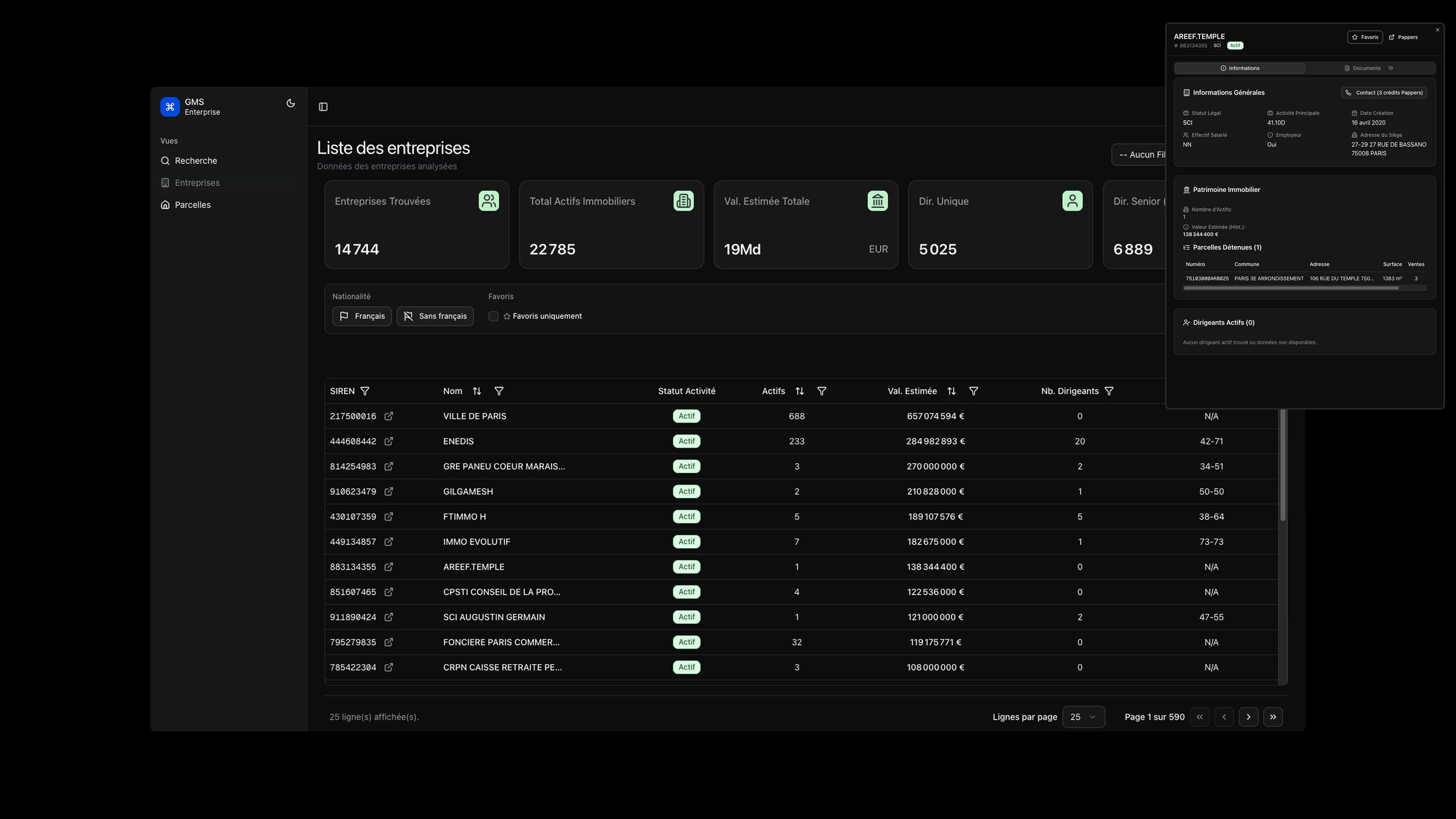 GMS — Plateforme d'intelligence foncière pour le BTP